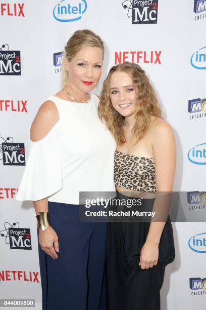 Host Jennie Garth and daughter Lola Ray Facinelli attend the Netflix Series "Project Mc2" Part 5 Premiere hosted by Jennie Garth and MGA...