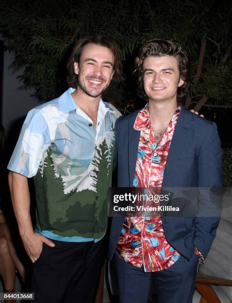 Ben O'Toole and Joe Keery attend Prada And Flaunt Celebrate The Aftershock Issue: New America on September 7, 2017 in Los Angeles, California.