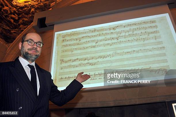 The head of research at the International Mozarteum Foundation of Austria, Ulrich Leisinger, poses on January 22, 2009 in Nantes, western France, in...