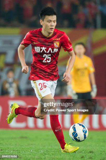 Guangzhou Evergrande midfielder Zou Zheng in action during the AFC Champions League Final Match 2nd Leg match between Guangzhou Evergrande vs Al Ahli...