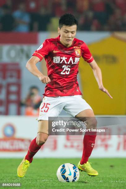 Guangzhou Evergrande midfielder Zou Zheng in action during the AFC Champions League Final Match 2nd Leg match between Guangzhou Evergrande vs Al Ahli...