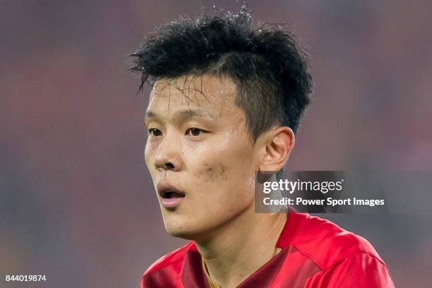 Guangzhou Evergrande midfielder Zou Zheng looks during the AFC Champions League Final Match 2nd Leg match between Guangzhou Evergrande vs Al Ahli on...