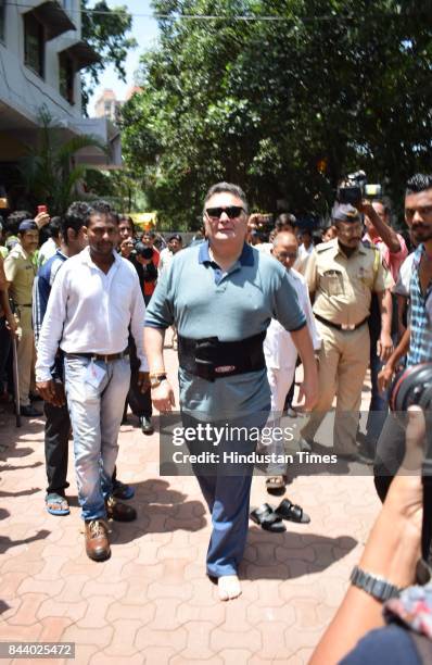 Bollywood actor Rishi Kapoor spotted at RK Studio during the last day of Ganpati festival, on September 5, 2017 in Mumbai, India.