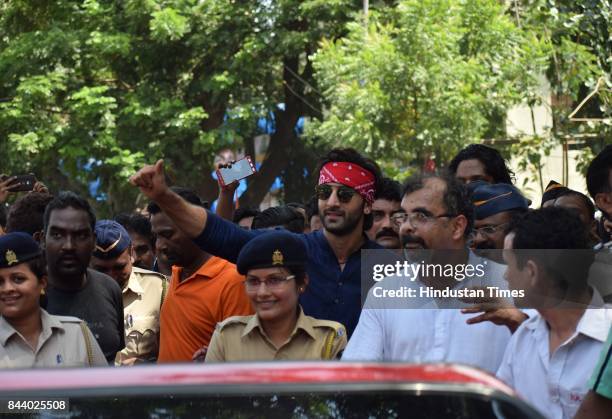 Bollywood actor Ranbir Kapoor spotted at RK Studio during the last day of Ganpati festival, on September 5, 2017 in Mumbai, India.