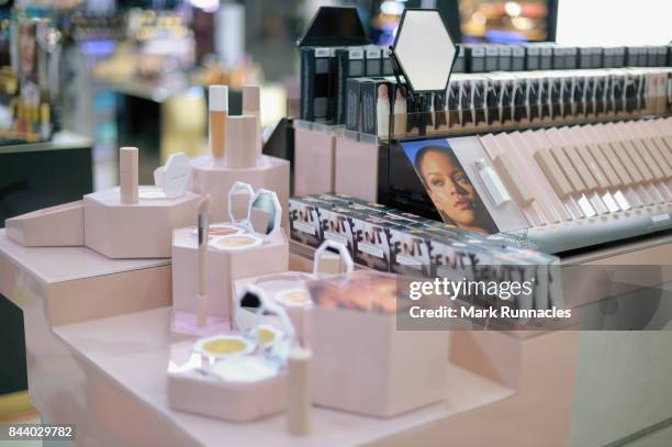 Fenty Beauty by Rihanna launches at Harvey Nichols on September 8, 2017 in Edinburgh, Scotland.