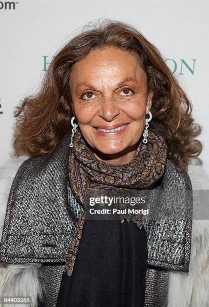 Designer Diane von Furstenberg at The Huffington Post pre-inaugural ball at the Newseum on January 19, 2009 in Washington, DC.