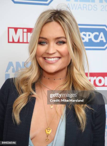 Laura Whitmore attends the Animal Hero Awards 2017 at The Grosvenor House Hotel on September 7, 2017 in London, England.