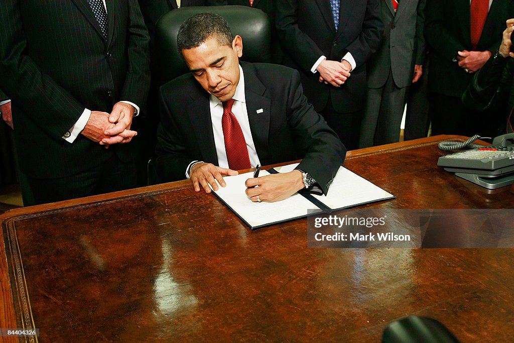 President Obama Signs Executive Orders To Close Guantanamo Detention Center