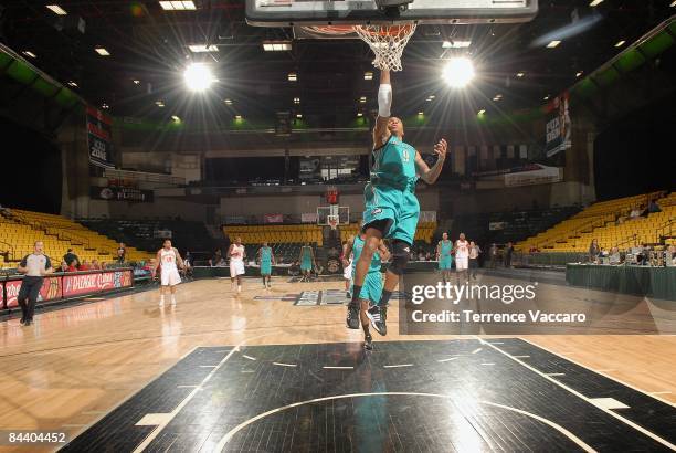 Gary Ervin of the Sioux Falls Skyforce lays up a shot during day 1 of the D-League Showcase against the Albuquerque Thunderbirds at McKay Events...
