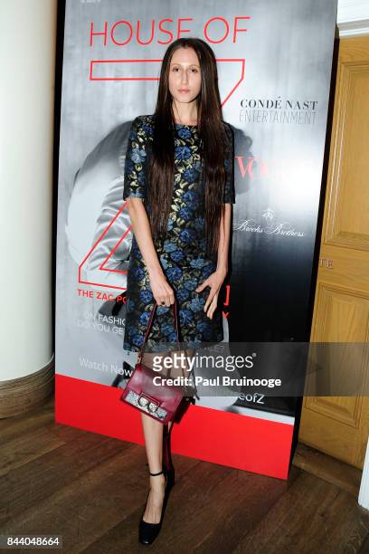 Anna Cleveland attends Brooks Brothers with The Cinema Society host the premiere of "House of Z" at Crosby Street Hotel on September 7, 2017 in New...