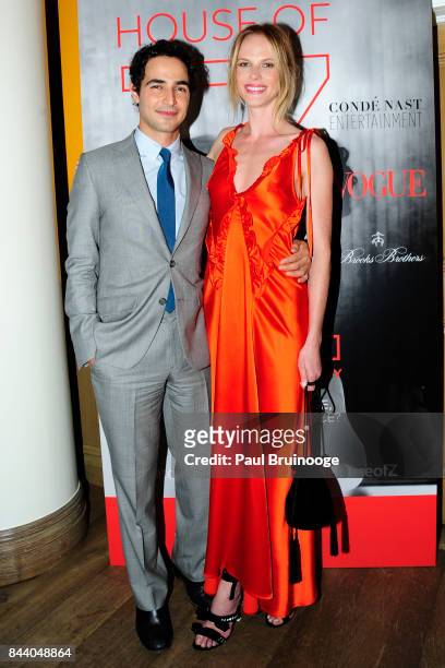 Zac Posen and Anne V attend Brooks Brothers with The Cinema Society host the premiere of "House of Z" at Crosby Street Hotel on September 7, 2017 in...