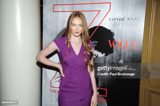 Larsen Thompson attends Brooks Brothers with The Cinema Society host the premiere of "House of Z" at Crosby Street Hotel on September 7, 2017 in New...