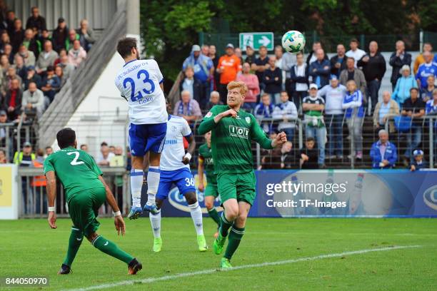 Coke of Schalke in action during the preseason friendly match between FC Gütersloh and FC Schalke 04 on August 31, 2017 in Gütersloh, Germany.