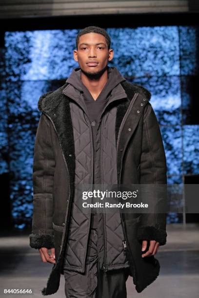 Model walks the catwalk during the Kith Sport Runway show September 2017 at New York Fashion Week on September 7, 2017 in New York City.