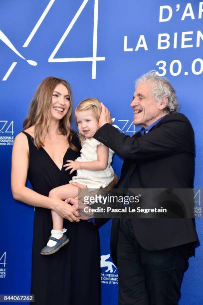 Christina Chiriac Ferrara, Anna Ferrara and Abel Ferrara attend the 'Piazza Vittorio' photocall during the 74th Venice Film Festival at Sala Casino...