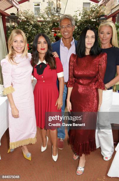 Sienna Miller, Salma Hayek, Dr Mitch Besser, founder of mothers2mothers, Susie Cave and Tamara Beckwith attend the mothers2mothers Host Committee...