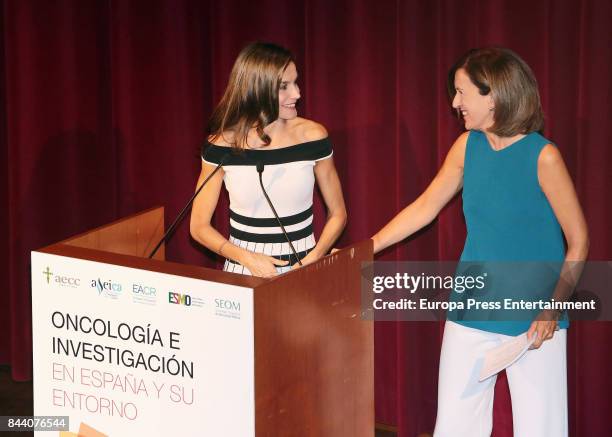 Queen Letizia of Spain receives members of Oncology Congress 'Esmo 2017' on September 7, 2017 in Madrid, Spain.