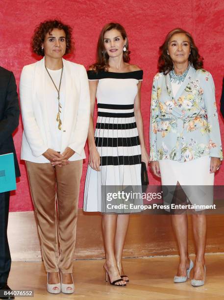 Queen Letizia of Spain receives receives members of Oncology Congress 'Esmo 2017' on September 7, 2017 in Madrid, Spain.