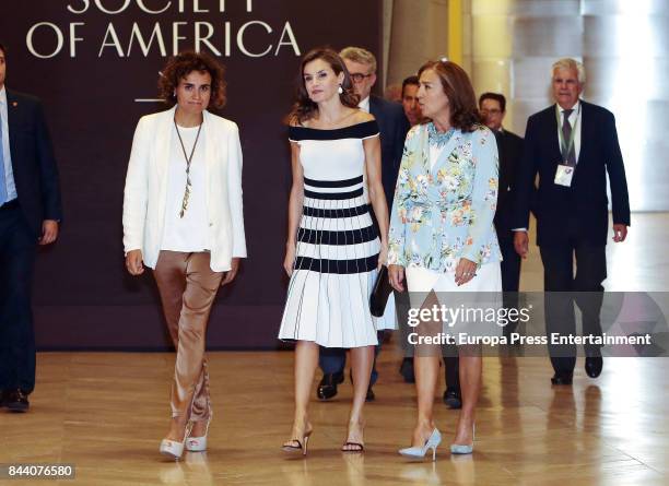 Queen Letizia of Spain receives receives members of Oncology Congress 'Esmo 2017' on September 7, 2017 in Madrid, Spain.