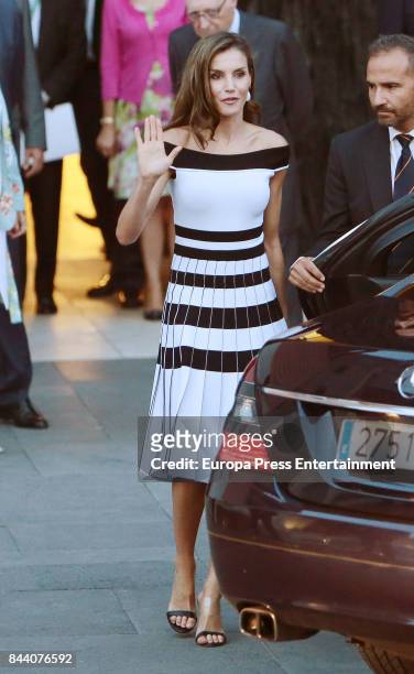 Queen Letizia of Spain receives members of Oncology Congress 'Esmo 2017' on September 7, 2017 in Madrid, Spain.