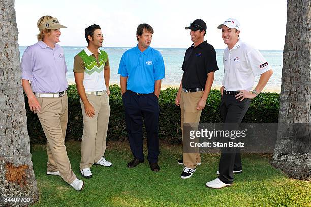 Citi Mentor Program Golfers Derek Fathauer, James Nitties, Paul Azinger , Brian Vranesh and Jimmy Walker pose for the Citi /Golf Channel Sony Open...
