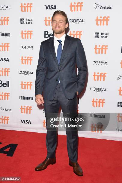 Charlie Hunnam attends the 'Papillon' premiere during the 2017 Toronto International Film Festival at Princess of Wales Theatre on September 7, 2017...