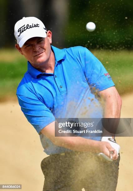 David Drysdale of Scotland on the 10th during Day Two of the 2017 Omega European Masters at Crans-sur-Sierre Golf Club on September 8, 2017 in...