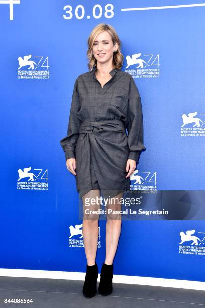 Lea Drucker walks the red carpet ahead of the 'Jusqu'a La Garde' screening during the 74th Venice Film Festival at Sala Grande on September 8, 2017...