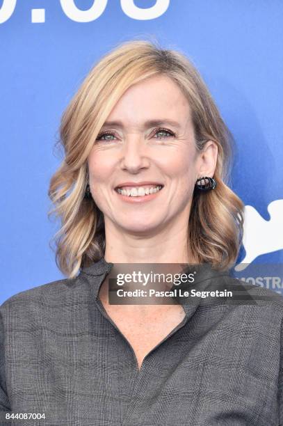 Lea Drucker walks the red carpet ahead of the 'Jusqu'a La Garde' screening during the 74th Venice Film Festival at Sala Grande on September 8, 2017...