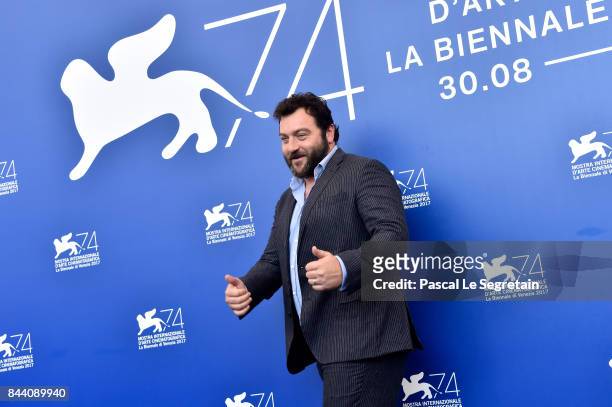 Denis Menochet attends the 'Jusqu'a La Garde' photocall during the 74th Venice Film Festival on September 8, 2017 in Venice, Italy.