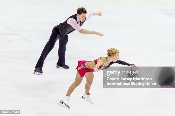 Ekaterina Alexandrovskaya and Harley Windsor of Australia compete in the Junior Pairs Free Skating during day 2 of the Riga Cup ISU Junior Grand Prix...