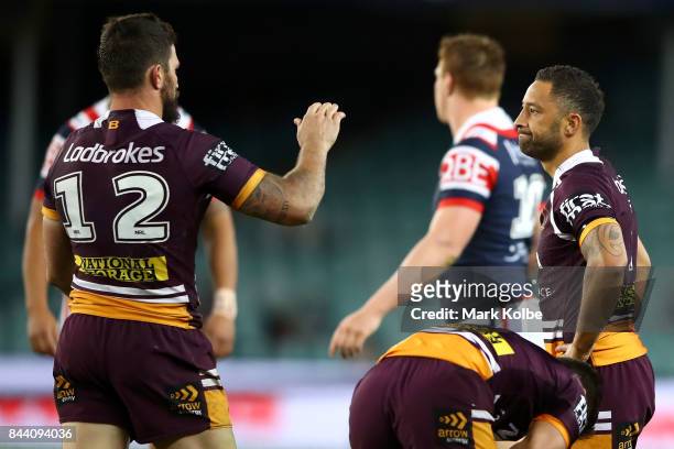 Benji Marshall of the Broncos looks dejected during the NRL Qualifying Final match between the Sydney Roosters and the Brisbane Broncos at Allianz...