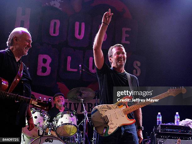 Sonny Curtis and Jerry Allison of The Crickets with Eric Clapton