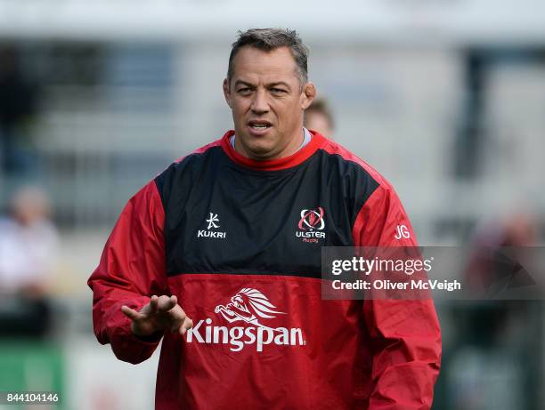 Belfast , United Kingdom - 1 September 2017; Ulster Rugby Head Coach Jono Gibbes before the Guinness PRO14 Round 1 match between Ulster and Cheetahs...