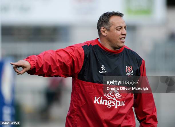 Belfast , United Kingdom - 1 September 2017; Ulster Rugby Head Coach Jono Gibbes before the Guinness PRO14 Round 1 match between Ulster and Cheetahs...