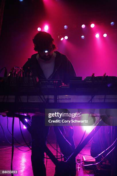 Brian Weitz "Geologist" of Animal Collective performs at the Grand Ballroom at the Manhattan Center on January 20, 2009 in New York City.