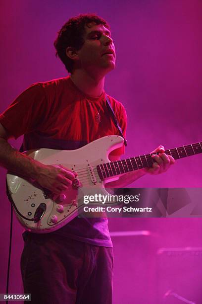 Dave Portner "Avery Tare" of Animal Collective performs at the Grand Ballroom at the Manhattan Center on January 20, 2009 in New York City.