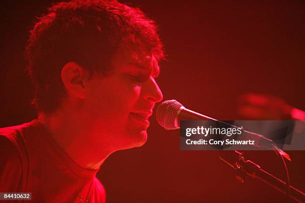 Dave Portner "Avery Tare" of Animal Collective performs at the Grand Ballroom at the Manhattan Center on January 20, 2009 in New York City.