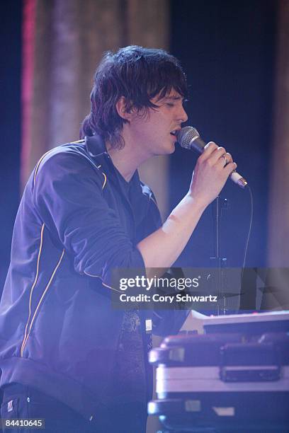 Noah Lennox "Panda Bear" of Animal Collective performs at the Grand Ballroom at the Manhattan Center on January 20, 2009 in New York City.