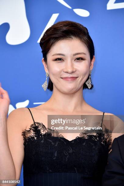 Ha Jiwon attends the 'Zhuibu ' photocall during the 74th Venice Film Festival on September 8, 2017 in Venice, Italy.