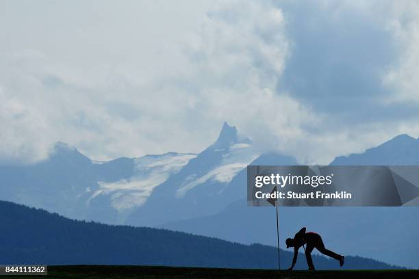 Matthew Fitzpatrick on the 7th during Day Two of the 2017 Omega European Masters at Crans-sur-Sierre Golf Club on September 8, 2017 in Crans-Montana,...