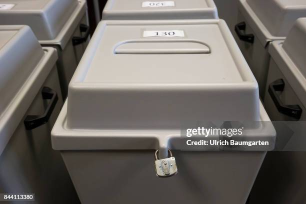 Federal election 2017. Ready for election day. Provision of the ballot boxes. Symbol photo on the topic election, elect, ballot boxes, etc.