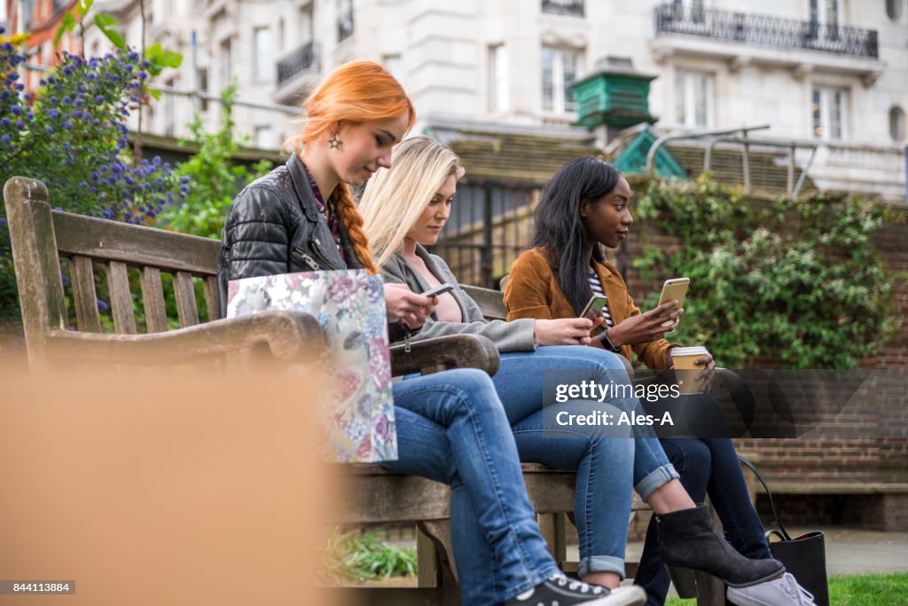 Young beautiful women in the park
