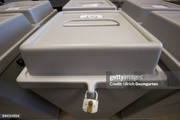 Federal election 2017. Ready for election day. Provision of the ballot boxes. Symbol photo on the topic election, elect, ballot boxes, etc.