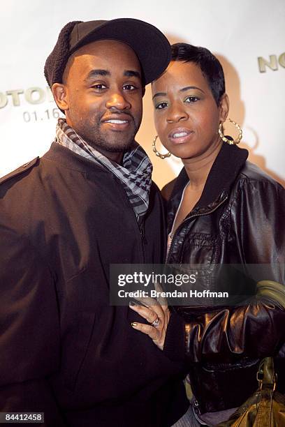 Actor Tray Chaney and a guest attend a screening of "Notorious" January 13, 2009 in Washington, DC. The film, to be released January 16, is about the...