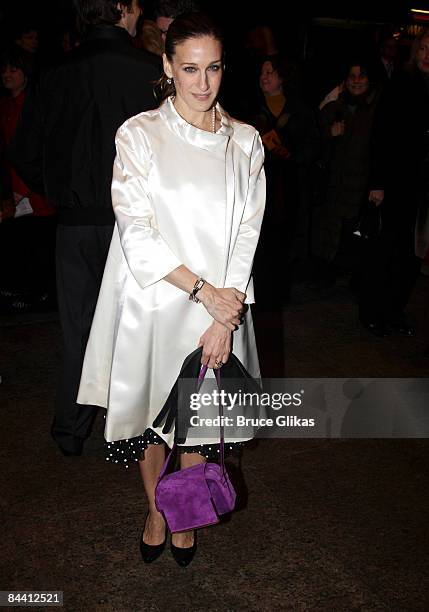 Sarah Jessica Parker attends the opening night of "The American Plan" on Broadway at the Samuel J. Friedman Theatre on January 22, 2009 in New York...