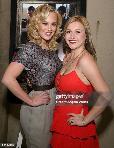 Actresses Danielle Savre and Skye McCole Bartusiak attend the world premiere of 'American Primitive' during the 20th Annual Palms Springs...