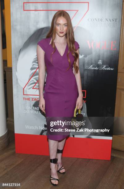 Larsen Thompson attends the premiere of "House Of Z" hosted by Brooks Brothers with The Cinema Society at Crosby Street Hotel on September 7, 2017 in...