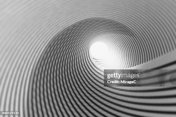 black and white lines swirl shaped illusion - black hole 個照片及圖片檔