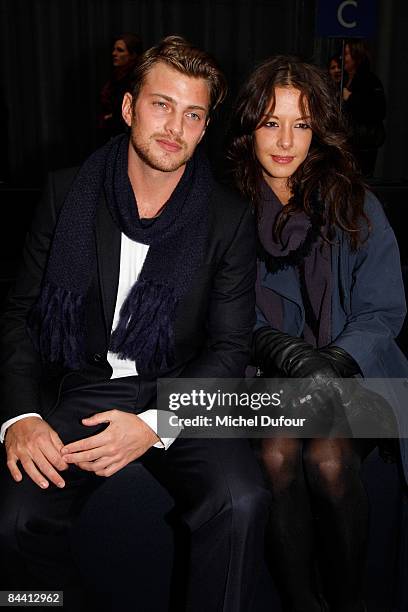 Andreas Wilson and Nicole Janota attend the Louis Vuitton fashion show during Paris Fashion Week Menswear Autumn/Winter 2009 on January 22, 2009 in...